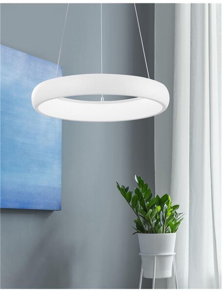 Nova Luce Závěsné LED svítidlo ALBI, 32W 3000K stmívatelné Barva: Bílá