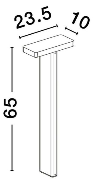 NOVA LUCE venkovní sloupkové svítidlo POET antracitový hliník a čiré sklo LED 16W 3000K 220-240V 90st. IP65 9492780
