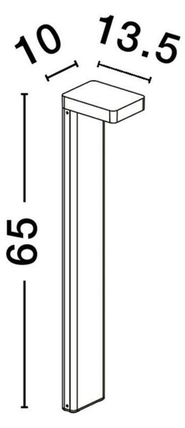 NOVA LUCE venkovní sloupkové svítidlo POET antracitový hliník a čiré sklo LED 8W 3000K 220-240V 94st. IP65 9492770