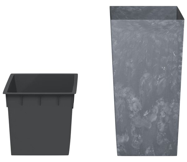 Truhlík s odnímatelnou vložkou šedý 21 / 49 l PP beton