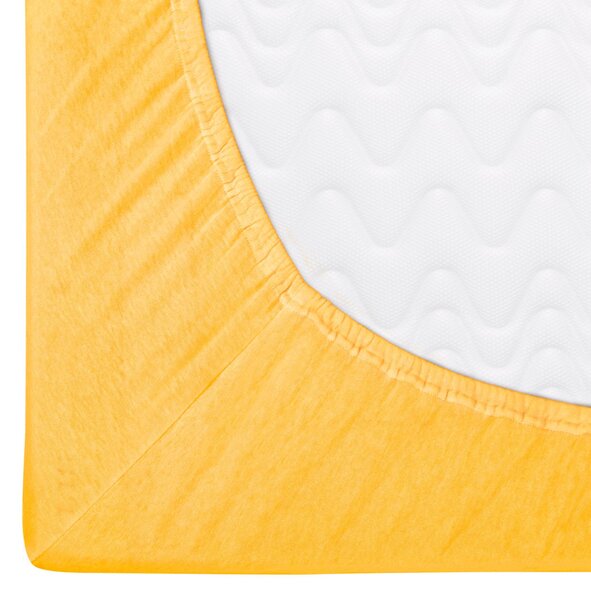 DĚTSKÉ JERSEY PROSTĚRADLO 004 80X160 CM ŽLUTÉ