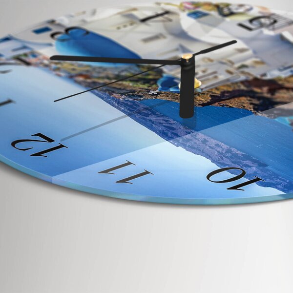 Skleněné nástěnné hodiny Santorini zsoc-fi30-00175940
