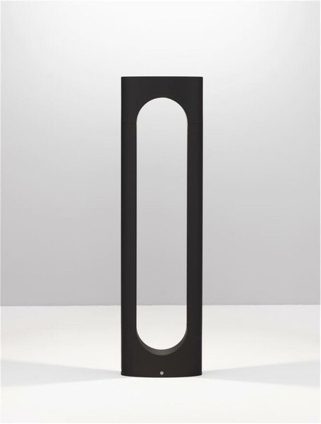 NOVA LUCE venkovní sloupkové svítidlo PORTAL černý hliník a akryl LED 13.5W 3000K 220-240V 296st. IP54 9002841