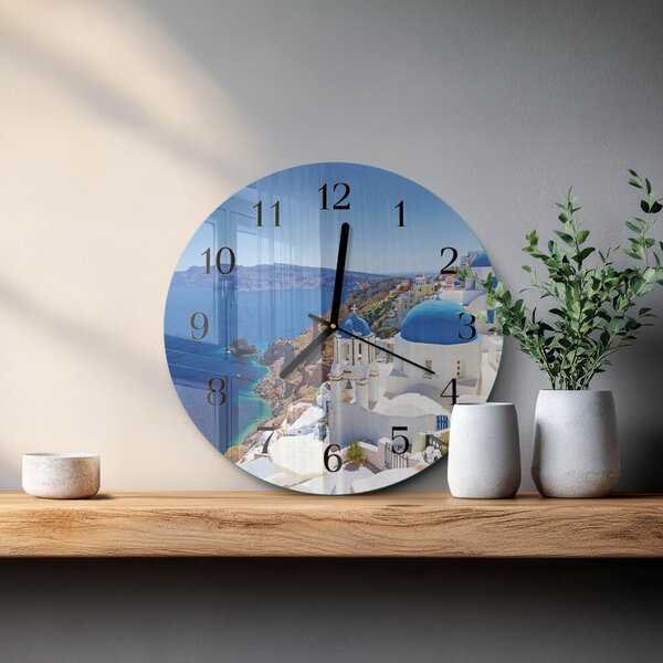 Skleněné nástěnné hodiny Santorini zsoc-fi30-00175940