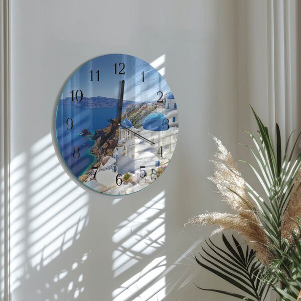 Skleněné nástěnné hodiny Santorini zsoc-fi30-00175940