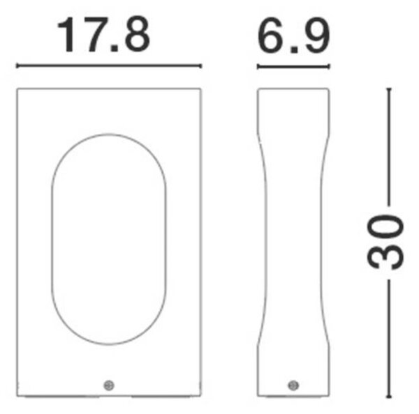 NOVA LUCE venkovní sloupkové svítidlo PORTAL černý hliník a akryl LED 13.5W 3000K 220-240V 296st. IP54 9002840
