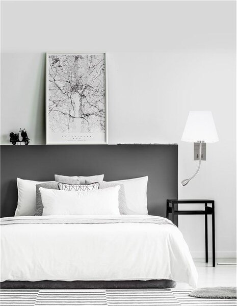 Nova Luce Nástěnné svítidlo VALENCIA, E27 1x40W 3W čtecí lampička / vypínač na těle Barva: Bílá