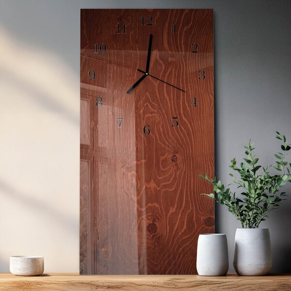 Skleněné hodiny vertikální Dřevěné panely zsppc-30x60-00175163
