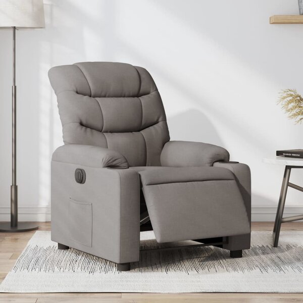 Elektrické polohovací křeslo taupe textil 3206634