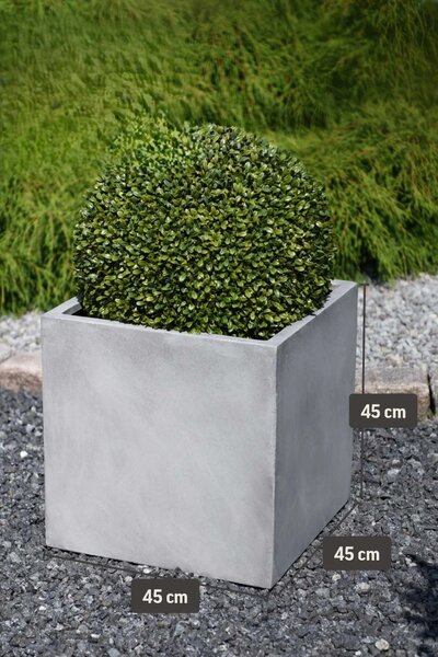 Květináč BLOCK, sklolaminát, 45x45x45 cm, beton design