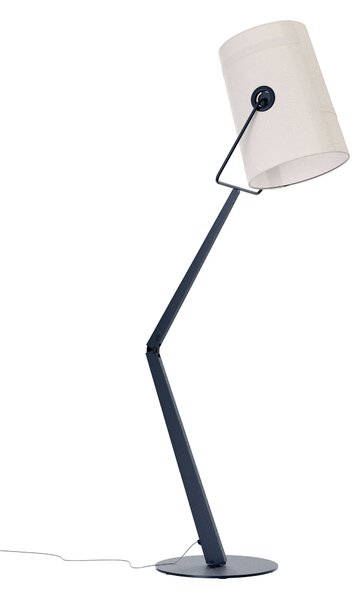 Diesel 50570 5300 Fork floor, podlahová lampa z antracitového kovu a béžové tkaniny, 2x25W E14, výška 170,4cm
