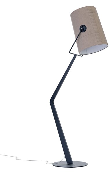 Diesel 50570 2500 Fork floor, podlahová lampa z antracitového kovu a šedé tkaniny, 2x25W E14, výška 170,4cm