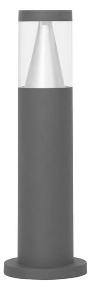 NOVA LUCE venkovní sloupkové svítidlo ROCK černý hliník stříbrný hliník a čirý akryl LED 8W 3000K 220-240V 120st. IP65 9905025