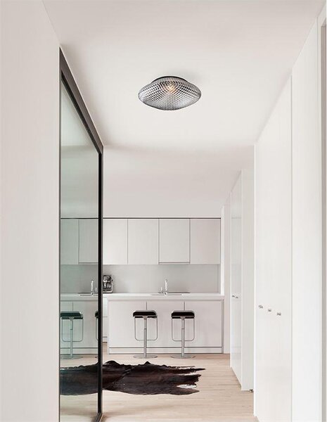 Nova Luce Stropní svítidlo SENS, 25cm, E27 1x12W, IP44 Barva: Kouřové sklo