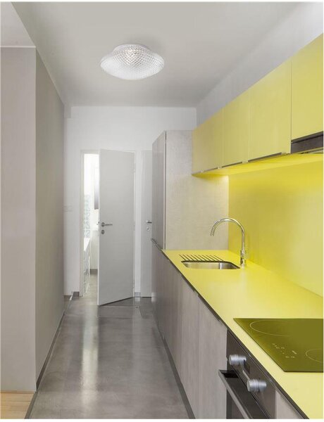 Nova Luce Stropní svítidlo SENS, 25cm, E27 1x12W, IP44 Barva: Kouřové sklo