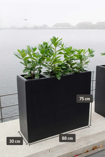 Květináč ELEMENTO, sklolaminát, šířka 88 cm, antracit