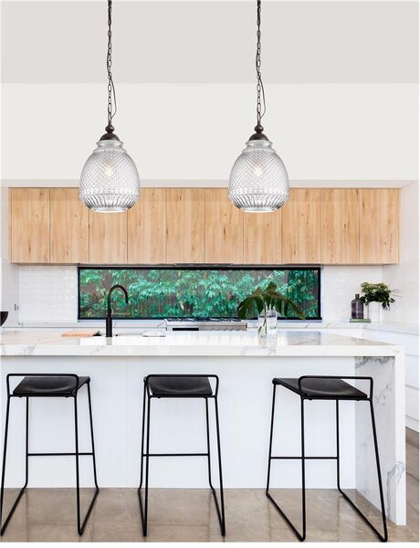 Nova Luce Závěsné svítidlo TOULON, 27cm, E27 1x12W Barva: Kouřové sklo