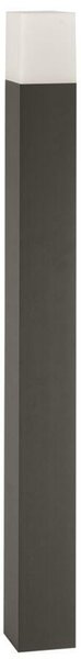 NOVA LUCE venkovní sloupkové svítidlo STICK tmavě šedý hliník bílý akryl E27 1x12W 220-240V IP54 bez žárovky 71371101