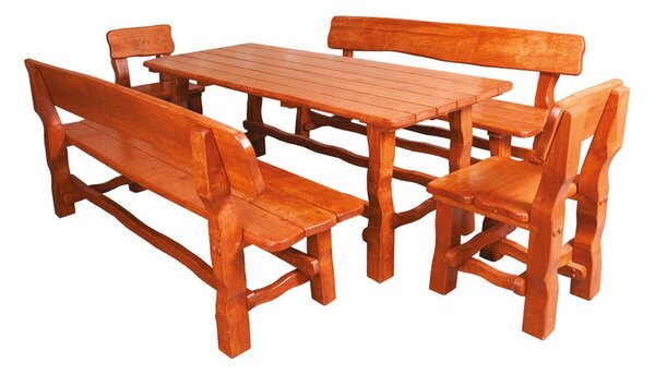 Zahradní set MO212, stůl + 2 lavice + 2 židle