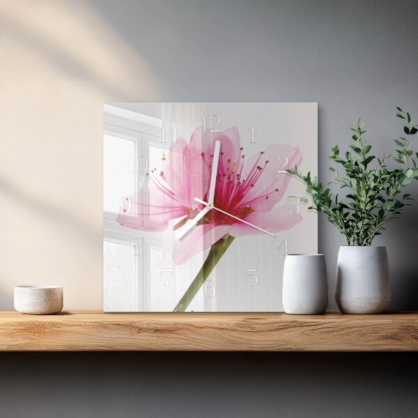Skleněné hodiny Květ zskb-30x30-00084498