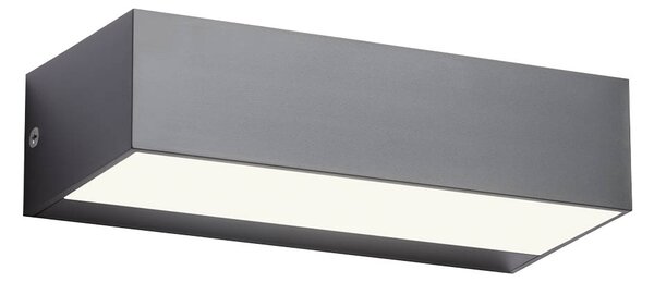 Redo 90153 Lampris, antracitové nástěnné venkovní svítidlo LED 9W 3000K, délka 17,2cm, IP65