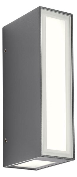 Redo 90114 Ivar, antracitové venkovní nástěnné svítidlo LED 8W 3000K, výška 16,5cm, IP54