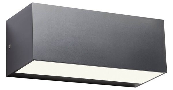 Redo 90154 Lampris, antracitové nástěnné venkovní svítidlo LED 12W 3000K, délka 23cm, IP65