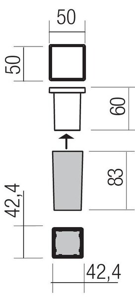 Redo 90041 Xpi, venkovní zápustné orientační svítidlo LED 2,3W 3000K, černá, 5x5cm, IP54