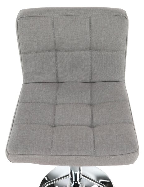 Barová židle KANDY NEW — taupe šedohnědá látka/chrom