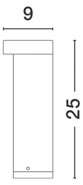 NOVA LUCE venkovní sloupkové svítidlo TIEN černý hliník a čiré sklo LED 8.5W 3000K 200-240V 55st. IP54 9002878