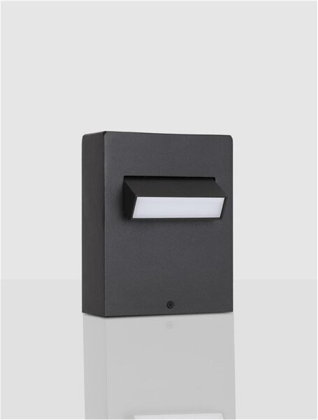 NOVA LUCE venkovní sloupkové svítidlo ZELDA černý hliník a akrylový difuzor proti oslnění LED 6W 3000K 100-240V IP65 9020925
