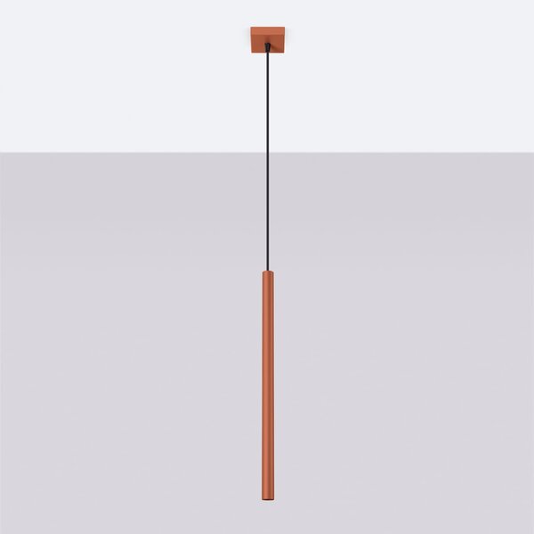 Závěsné svítidlo Pastelo, 1x oranžové kovové stínítko