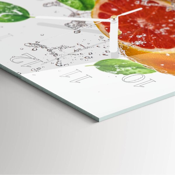 Skleněné hodiny Grapefruit zskb-30x30-00092620