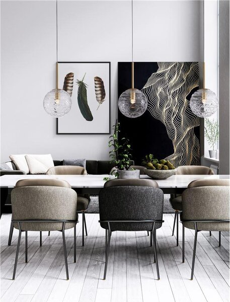 Nova Luce Závěsné svítidlo COEN mosazný zlatý kov čiré sklo E27 1x12W