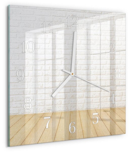 Skleněné hodiny Cihlový zskb-30x30-00089221