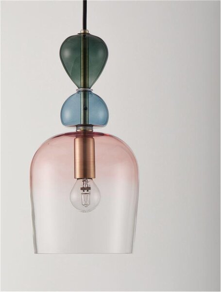 Nova Luce Závěsné svítidlo MURANO, 15,7cm, E14 1x5W