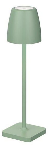NOVA LUCE venkovní stolní lampa COLT olivově zelený litý hliník a akryl LED 2W 3000K IP54 62st. 5V DC vypínač na těle USB kabel stmívatelné 9223414