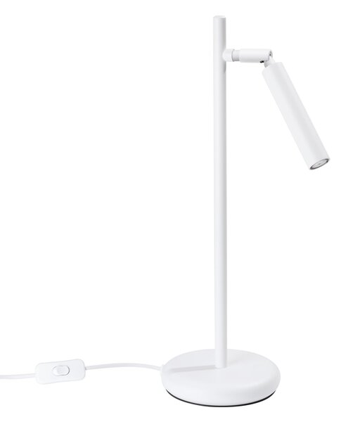 Stolní lampa Pastelo, 1x bílé kovové stínítko