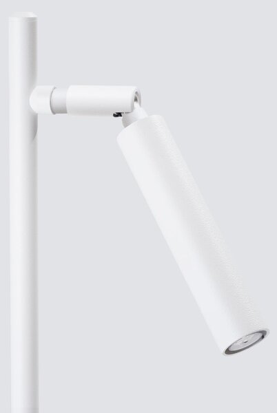 Stolní lampa Pastelo, 1x bílé kovové stínítko