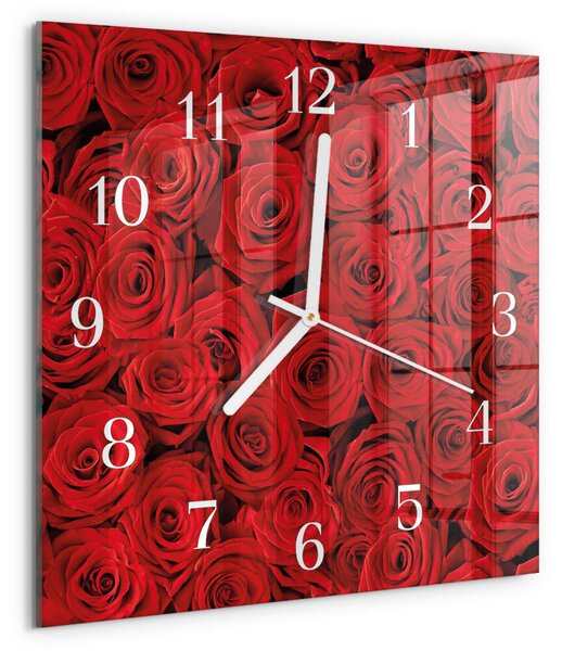 Skleněné hodiny Růže zskb-30x30-00083108