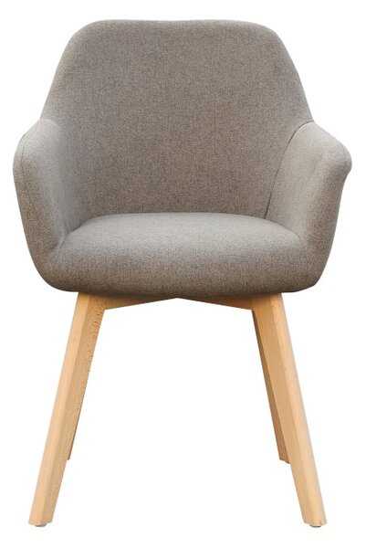 Designové křesílko CLORIN — buk, látka Světle šedá
