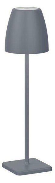 NOVA LUCE venkovní stolní lampa COLT tmavě šedý litý hliník a akryl LED 2W 3000K IP54 62st. 5V DC vypínač na těle USB kabel stmívatelné 9223997