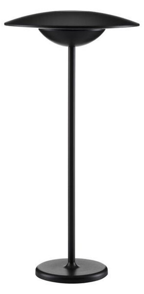 NOVA LUCE venkovní stolní lampa FABIO černý litý hliník a matný akryl LED 2W 3000K 5V DC 83st. IP54 vypínač na těle / USB kabel 9492441