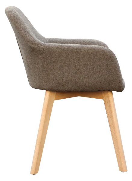 Designové křesílko CLORIN — buk, látka Světle šedá