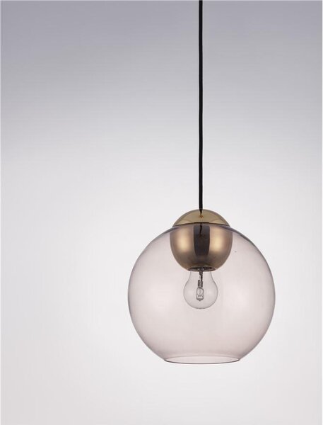 Nova Luce Závěsné svítidlo MIDORI, 24cm, E27 1x12W Barva: Modré sklo