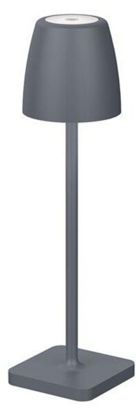 NOVA LUCE venkovní stolní lampa COLT tmavě šedý litý hliník a akryl LED 2W 3000K IP54 62st. 5V DC vypínač na těle USB kabel stmívatelné 9223413