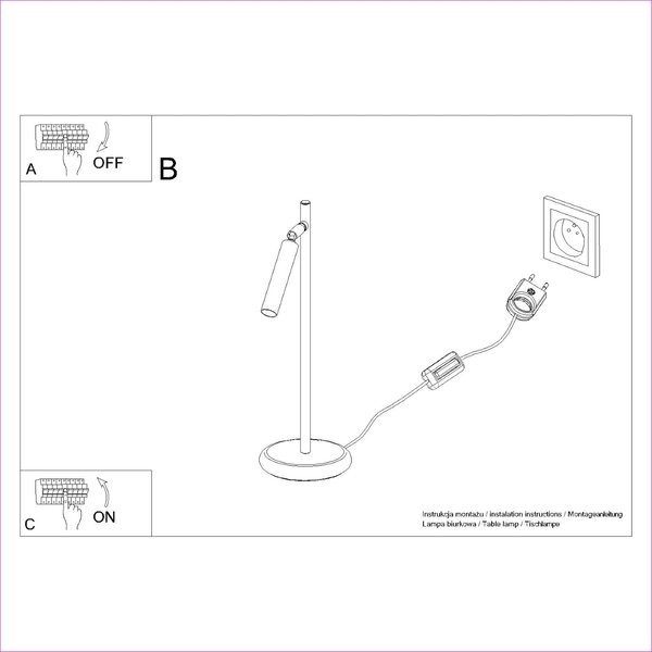 Stolní lampa Pastelo, 1x zlaté kovové stínítko