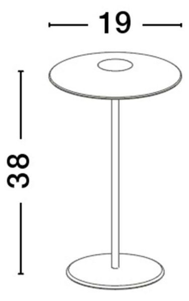 NOVA LUCE venkovní stolní lampa FABIO černý litý hliník a matný akryl LED 2W 3000K 5V DC 83st. IP54 vypínač na těle / USB kabel 9492441