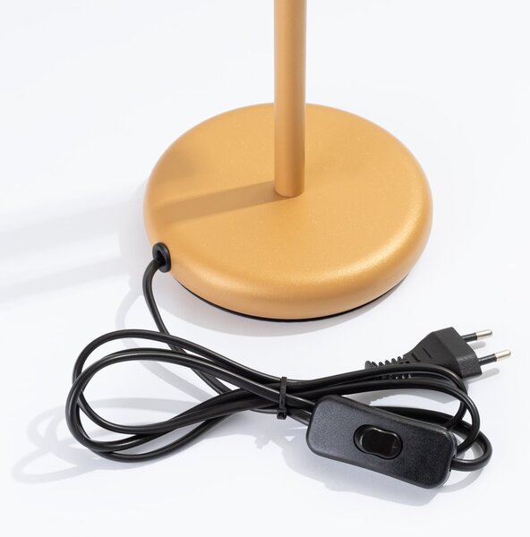 Stolní lampa Pastelo, 1x zlaté kovové stínítko