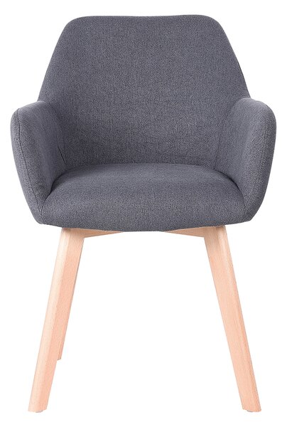 Designové křesílko CLORIN — buk, látka Světle šedá